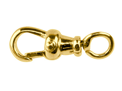 Cierre De Mosquetón Con Anilla Abierta 19 mm, Oro Amarillo De 9 Quilates - Imagen Estandar - 1