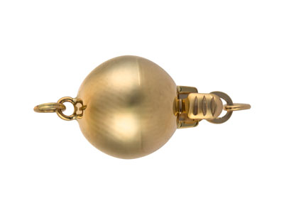 Cierre De Seguridad, Bola Lisa De 8 mm, Oro Amarillo De 9 K - Imagen Estandar - 2