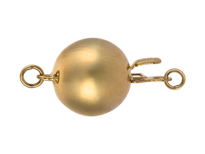 Cierre De Seguridad, Bola Lisa De 8 mm, Oro Amarillo De 9 K - Imagen Estandar - 3