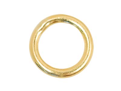 Anillo Con Extremo Cerrado De 4mm,oro Amarillo De 9 K, Paquete De 4 Con Hilo Redondo De 0,6 MM