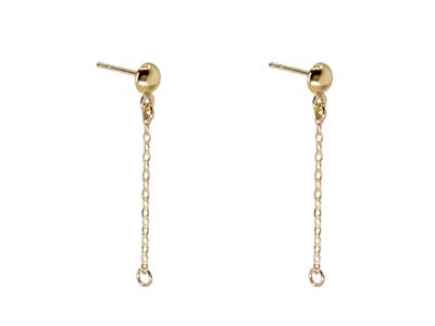 Pendientes Colgantes De Oro Amarillo De 9 Quilates, 28 Mm, Paquete De 2 - Imagen Estandar - 1