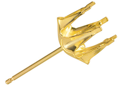 Pendiente Con Garras, De Tipo Botnde Oro, De Oro Amarillo De 9 Ct Y De 3 MM