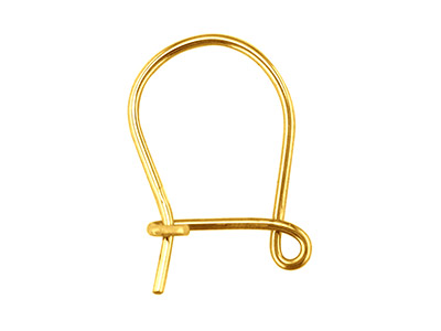 Gancho De Hilo Con Seguridad, Oro Amarillo De 9 K, Cada Uno 100% Oro Reciclado - Imagen Estandar - 1