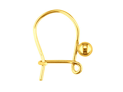 Gancho De Hilo Con Bola De 3 mm, Oro Amarillo De 9 Quilates, Cada Uno , 100% Oro Reciclado - Imagen Estandar - 1