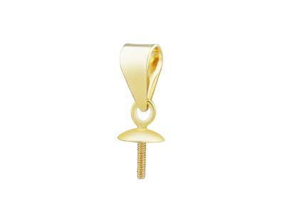 Enganche De Oro Amarillo De 9 Quilates Con Copa Roscada De 3 MM