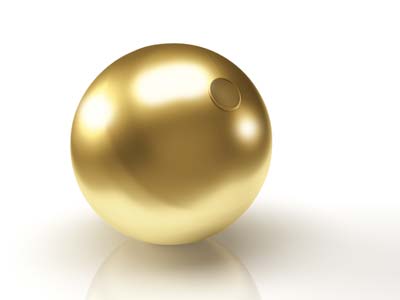 Bola Lisa 2 Agujeros 5 mm Oro Amarillo 9 Quilates - Imagen Estandar - 2