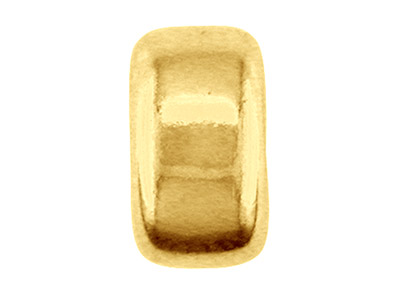 Abalorios Planos Lisos Con 2 Orificios En Oro Amarillo De 9 Quilates, 5,0 Mm, Pesados - Imagen Estandar - 2
