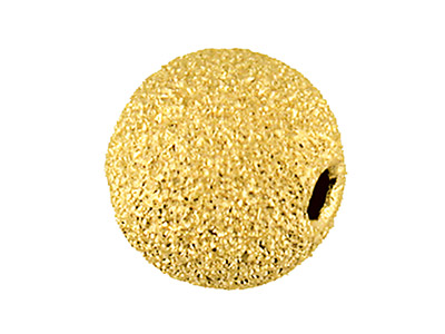 Abalorio De Dos Agujeros De Oro Amarillo De 9 Ct, 4 Mm, Tallado Conláser Y Con Acabado Esmerilado Brillante