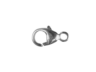 Cierre De Manilla Ovalada De 8 mm, Oro Blanco De 9 Quilates - Imagen Estandar - 1