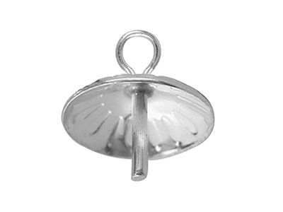 Casquilla De Colgante De Oro Blancode 9 Ct, 4 MM - Imagen Estandar - 2