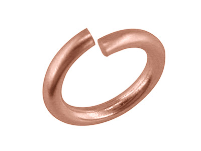 Anillo Abierto De Punta Pesada De 5 mm, Oro Rojo De 9 Quilates - Imagen Estandar - 3