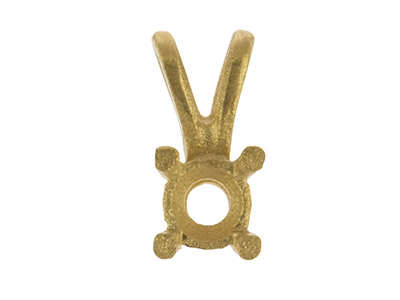 Engaste De 4 Puntas Para Piedra Redonda De 4 mm, Oro Amarillo De 18k. Ref. 02085 P3 - Imagen Estandar - 4