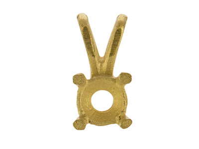 Engaste De 4 Puntas Para Piedra Redonda De 4,4 mm, Oro Amarillo De 18k. Ref. 02085 P3 - Imagen Estandar - 4