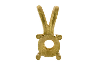Engaste De 4 Puntas Para Piedra Redonda De 5 mm, Oro Amarillo De 18k. Ref. 02085 P3 - Imagen Estandar - 4