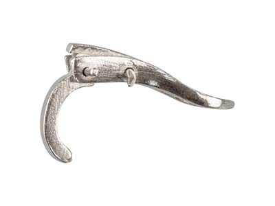 Sistema De Oreja Clip 14 mm, Oro Blanco 18k Pd 6. Ref 7329-bis, Par - Imagen Estandar - 3