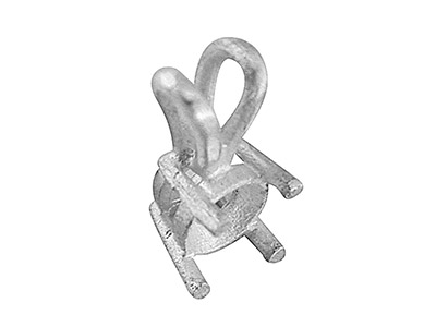 Engaste De 4 Puntas Para Piedra Redonda De 3 mm, Oro Gris De 18k Pd 13. Ref. 02085 - Imagen Estandar - 1