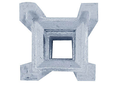 Chatón Cuadrado 4 Garras Para Piedra De 3 mm, Plata 925 - Imagen Estandar - 2