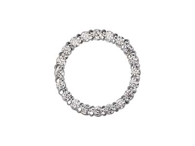 Crculo De Vida 18mm Con xido De Circonio, Plata 925