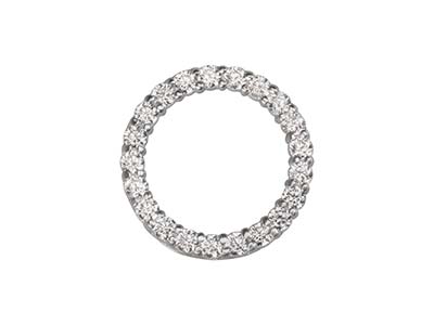 Crculo De Vida 14mm Con xido De Circonio, Plata 925