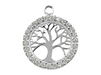 St Sil Tree Of Life Cz Channel Set 18mm - Imagen Estandar - 1