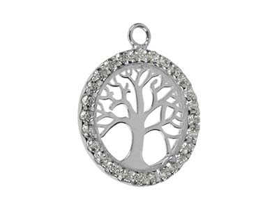 St Sil Tree Of Life Cz Channel Set 18mm - Imagen Estandar - 2