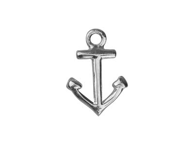Colgante Ancla Marina 10mm, Plata 925