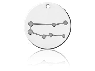 Colgante Constelacin De Gminis, 20mm, Plata 925