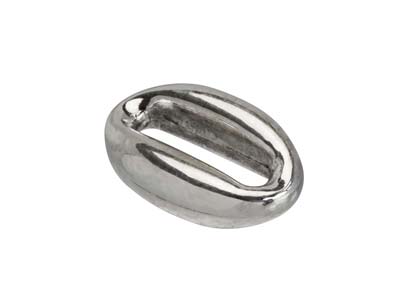 Conector De Eslabn Ovalado De 10mm, Plata 925