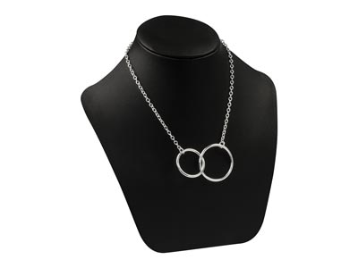 Conector De Anillos Entrelazados 8 Y 10 mm, Plata 925 - Imagen Estandar - 2