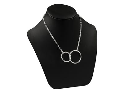 Conector De Anillos Entrelazados 10y 15 mm, Plata 925 - Imagen Estandar - 2