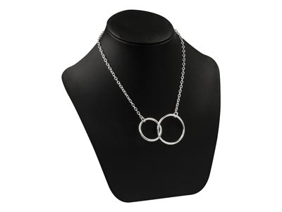 Conector De Anillos Entrelazados 12y 16 mm, Plata 925 - Imagen Estandar - 2