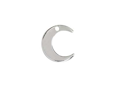 Colgante Sin Terminar Media Luna 10mm, Plata 925