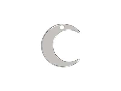 Colgante Base Luna Creciente 15mm,plata 925