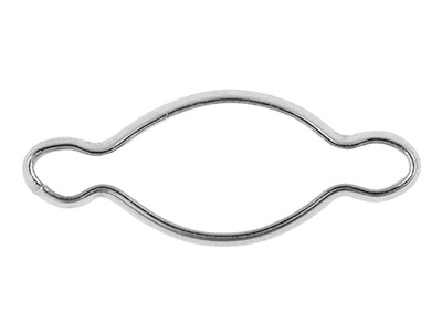 Conector Engarzado Cerrado, Forma Ovalada 8 X 6 mm, Plata 925, Bolsa De 5 - Imagen Estandar - 2