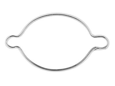 Conector De Joyería Engaste En Bisel Cerrado, Forma Ovalada 10 X 8 mm,plata 925, Bolsa De 5 - Imagen Estandar - 2