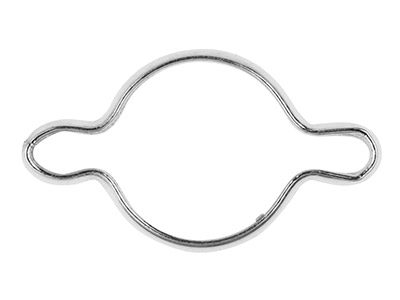 Conector Engarzado Cerrado, Forma Redonda 6 mm, Plata 925, Bolsa De 5 - Imagen Estandar - 2