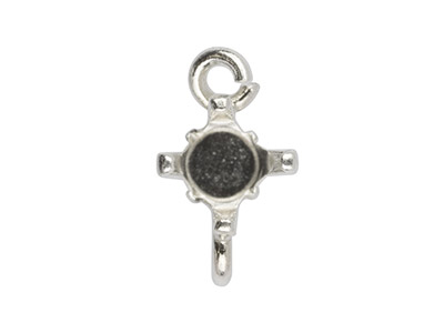 Separador Chaton De 4 Garras Para Piedras De 4 mm, Plata 925 - Imagen Estandar - 2