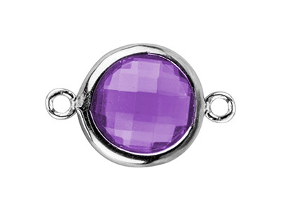 Separador Redondo De Zirconia Coloramatista 8mm, Anillos Alineados, Plata 925