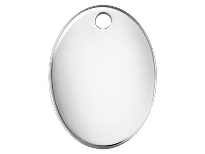 Colgante Sin Terminar Etiqueta Ovalada 7x 5 mm, Plata 925, Bolsa De 10 - Imagen Estandar - 1