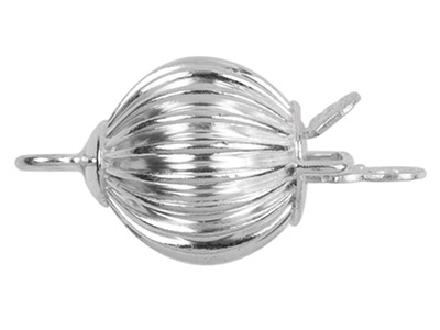 Cierre De Seguridad, Bola Acanaladade 6mm, Plata 925