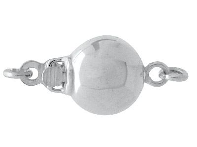 Cierre De 1 Hilera, Forma Elptica 8mm, Plata 925 Pulida