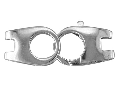 Cierre Menotte Doble 22 X 7 mm, Plata 925 - Imagen Estandar - 1