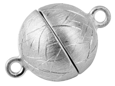 Cierre Magntico Bola De 9 MM Irisada, Plata 925