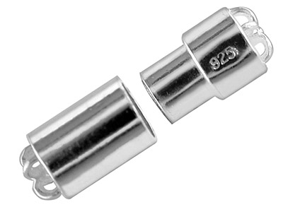 Tubo De Cierre Magntico 13 X 5mm,plata 925