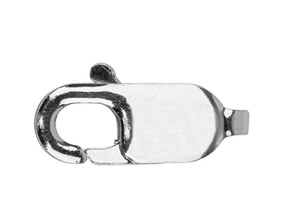 Cierre Mosquetn Plano Sin Anilla 7mm, Plata 925