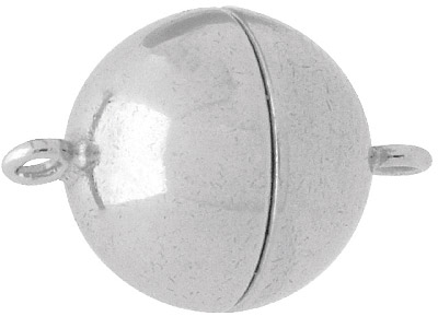 Cierre Magntico Bola De 10mm, Plata 925