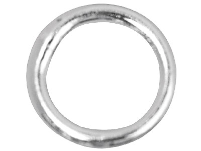 Anilla Cerrada De 6 mm, Plata 925, Paquete De 10 Redondo - Imagen Estandar - 1
