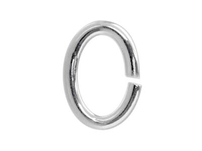 Anilla De Engarce Ovalada De 8 Mm, Plata 925, Bolsa De 10