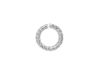 Anillo Terminal Retorcido 6mm, Plata 925