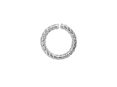 Anillo De Extremo Retorcido 7mm, Plata 925